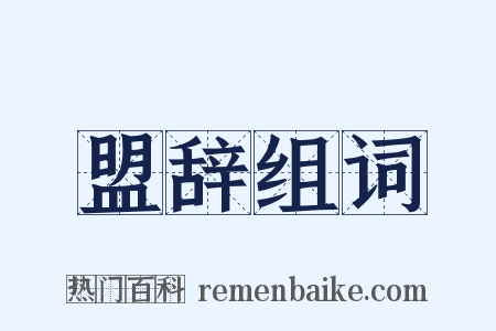 盟辞组词是什么意思的图片